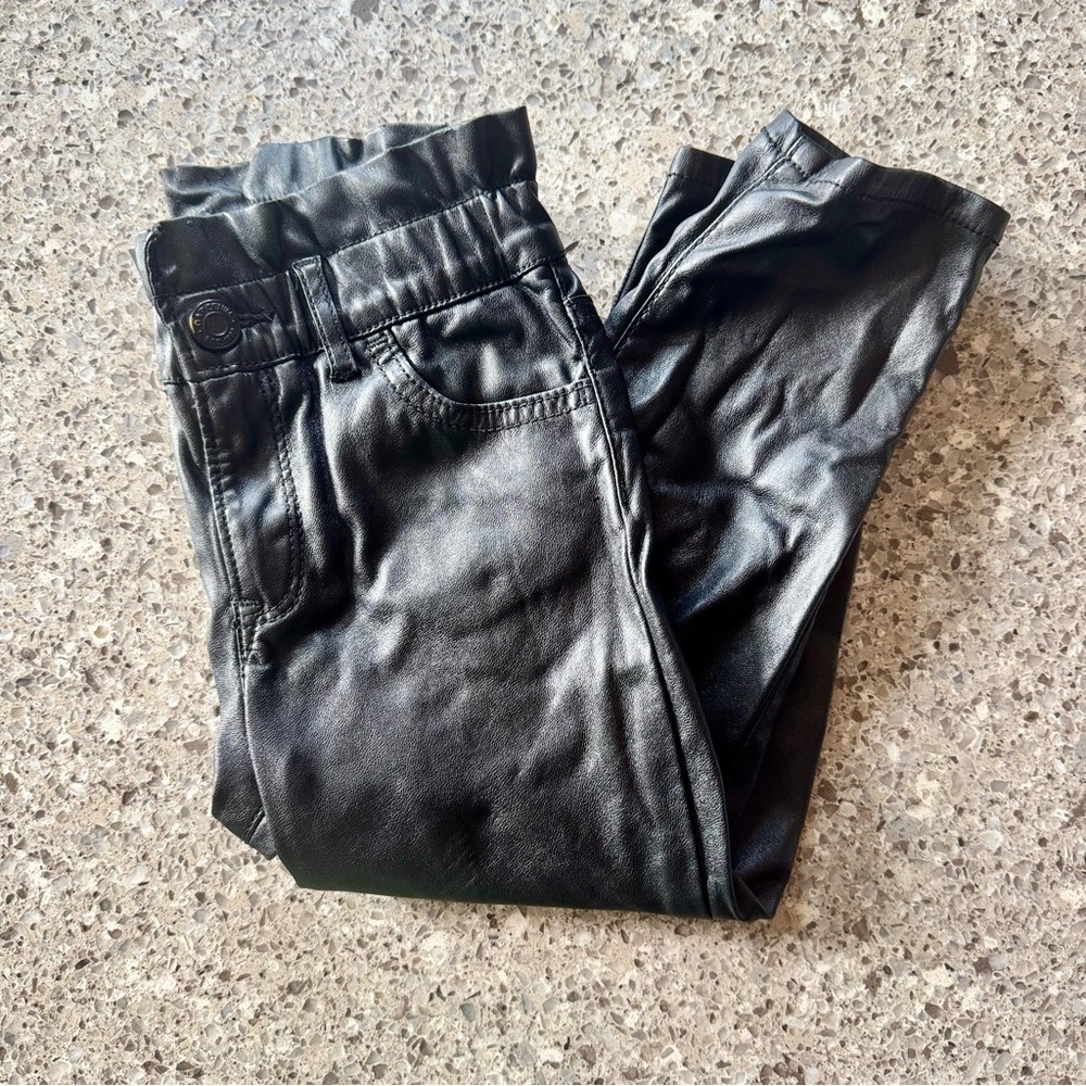 GAP Kids Black Faux Leather Pants
